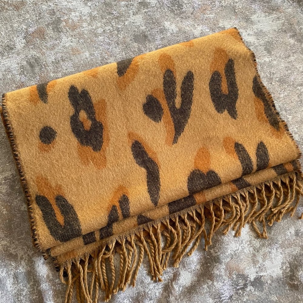 NWOT Madewell Painted Leopard Scarf